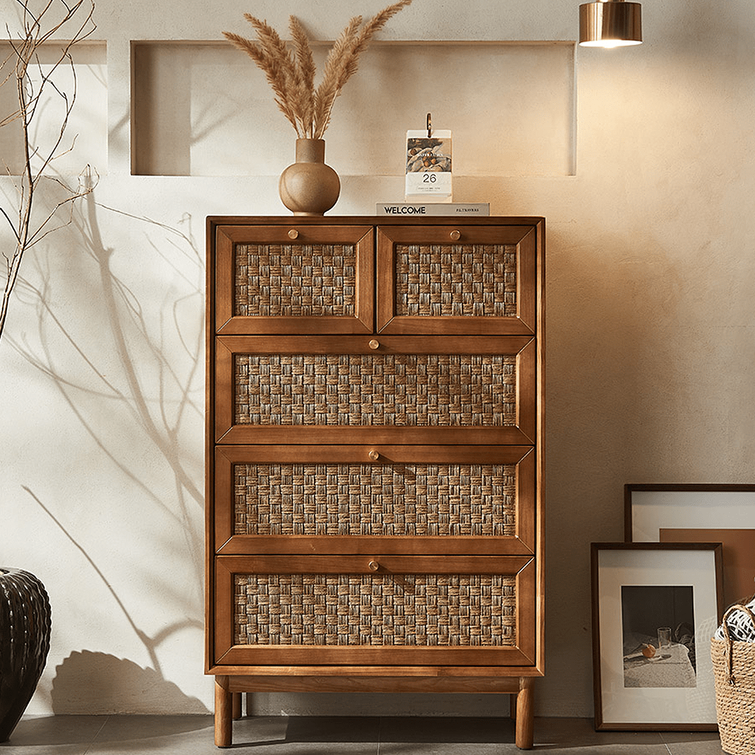 Zulu Art Deco Sideboard, Solid Wood, Walnut - Miola