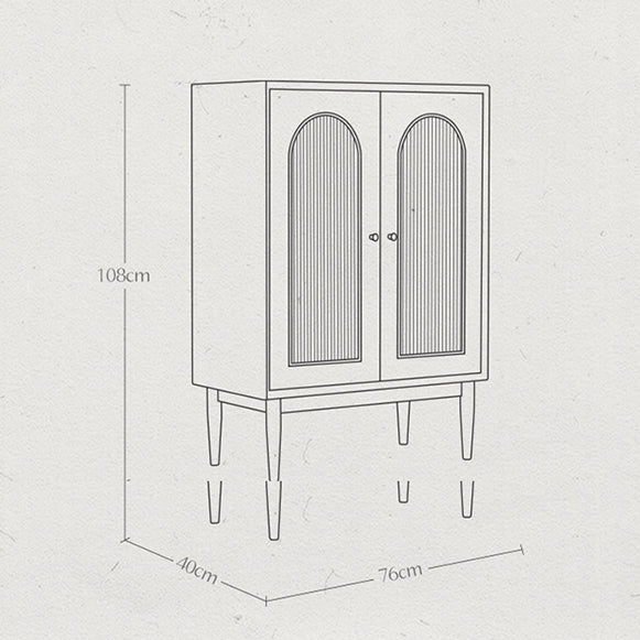 Neema Sideboard, Side Cabinet, Black & Rattan - Miola