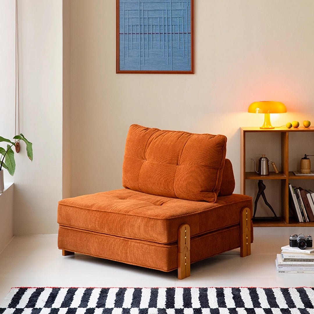 Salinas Lazy Sofa Bed, Single Sofa Bed, Corduroy - Miola