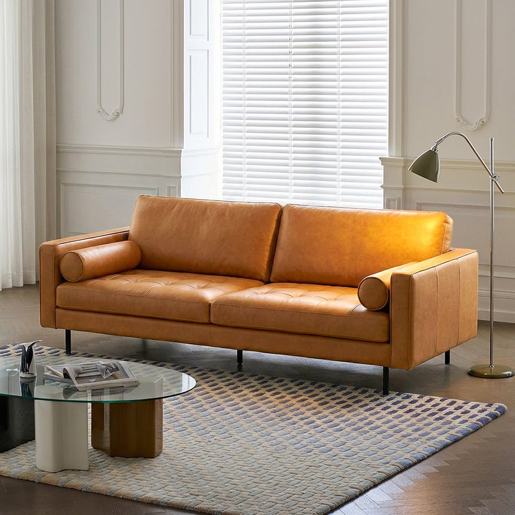 Porto Two Seater Sofa, Real Leather - Miola