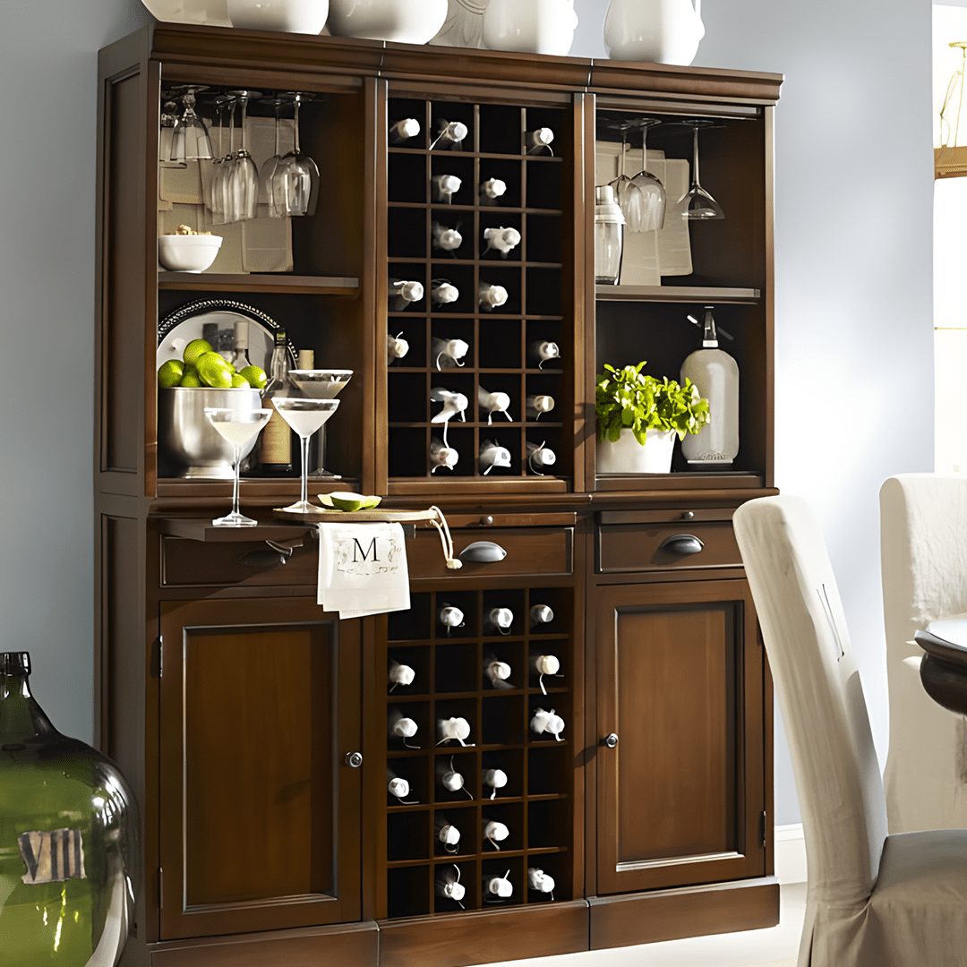 Ivanna Wine Cabinet, Wine Rack, Wood - Miola