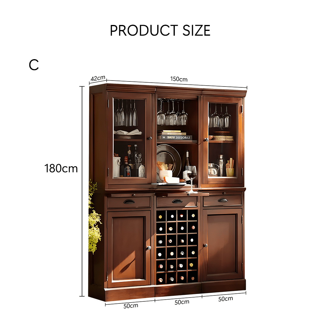 Ivanna Wine Cabinet, Wine Rack, Wood - Miola