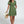 Load image into Gallery viewer, Dot Print Short Sleeve Mini Dress In Green
