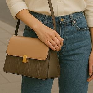 Swan Embossed Pattern Shoulder Bag