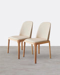 A Set of 2 Sienna Dining Chairs, White - Miola