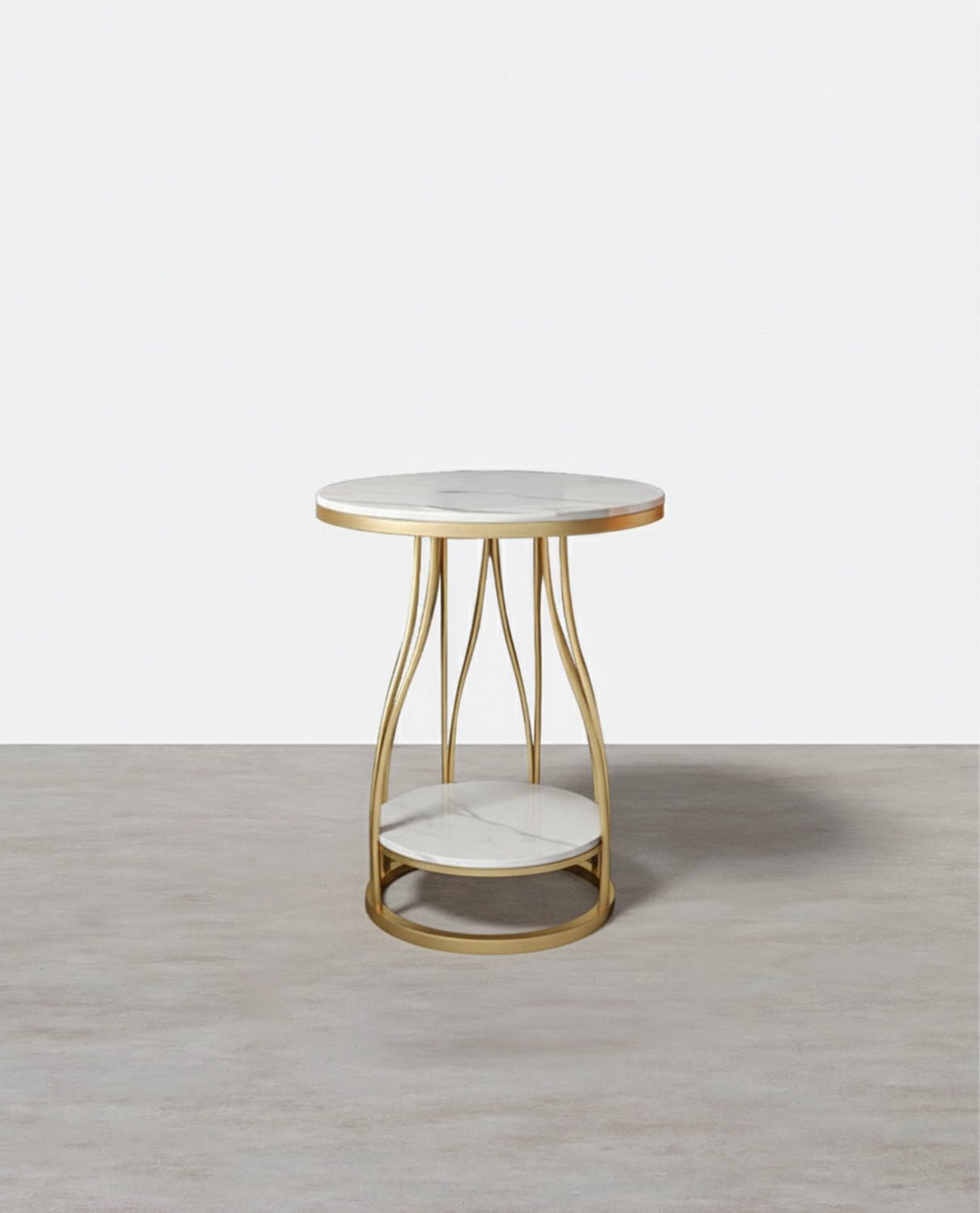 Amos Side Table, Gold Base - Miola