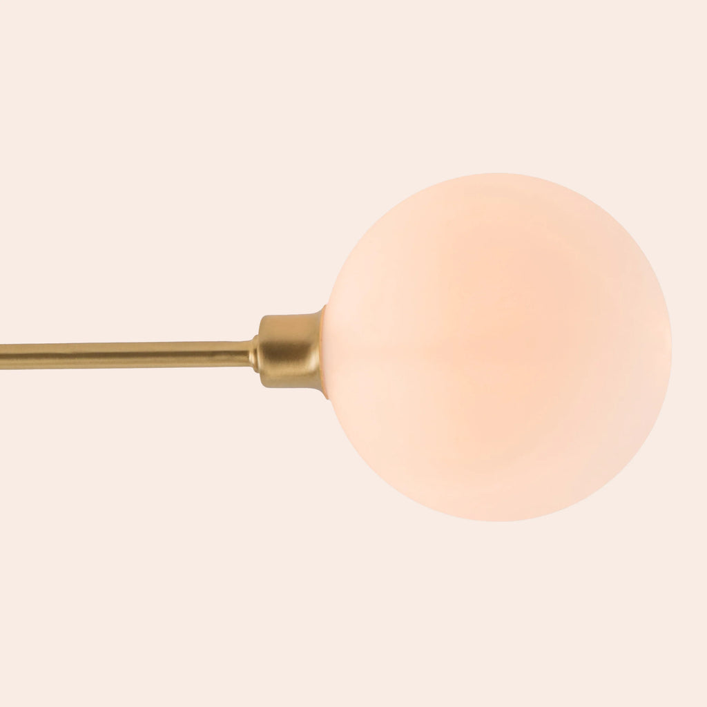 Brass 3 light flush ceiling light - Miola