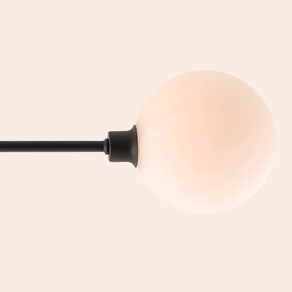 Charcoal Grey 3 Light Flush Ceiling Light - Miola