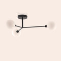 Charcoal Grey 3 Light Flush Ceiling Light - Miola