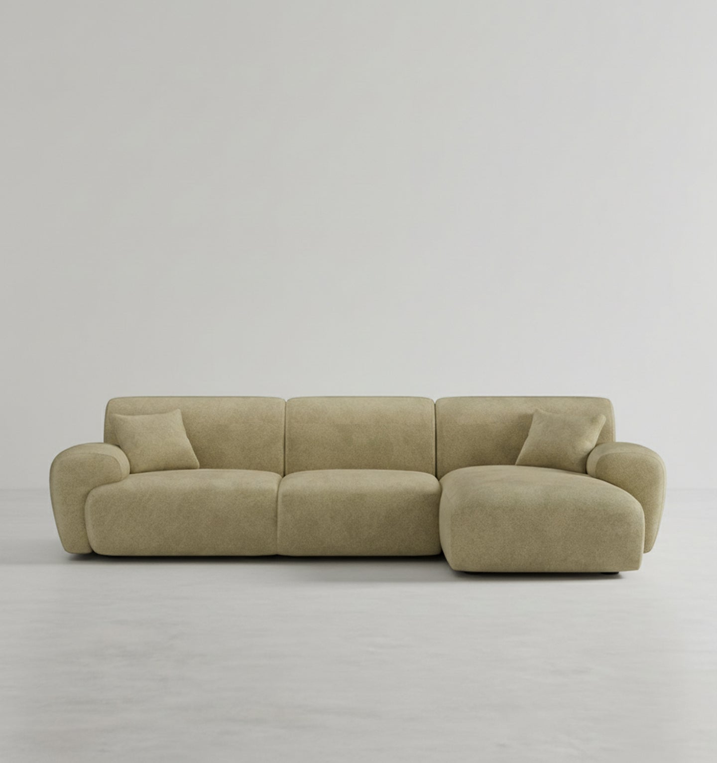 Khatri Three Seater Corner Sofa, Chenille - Miola