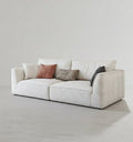 R77 Dexter Two Seater Corner Sofa, Leathaire - Miola