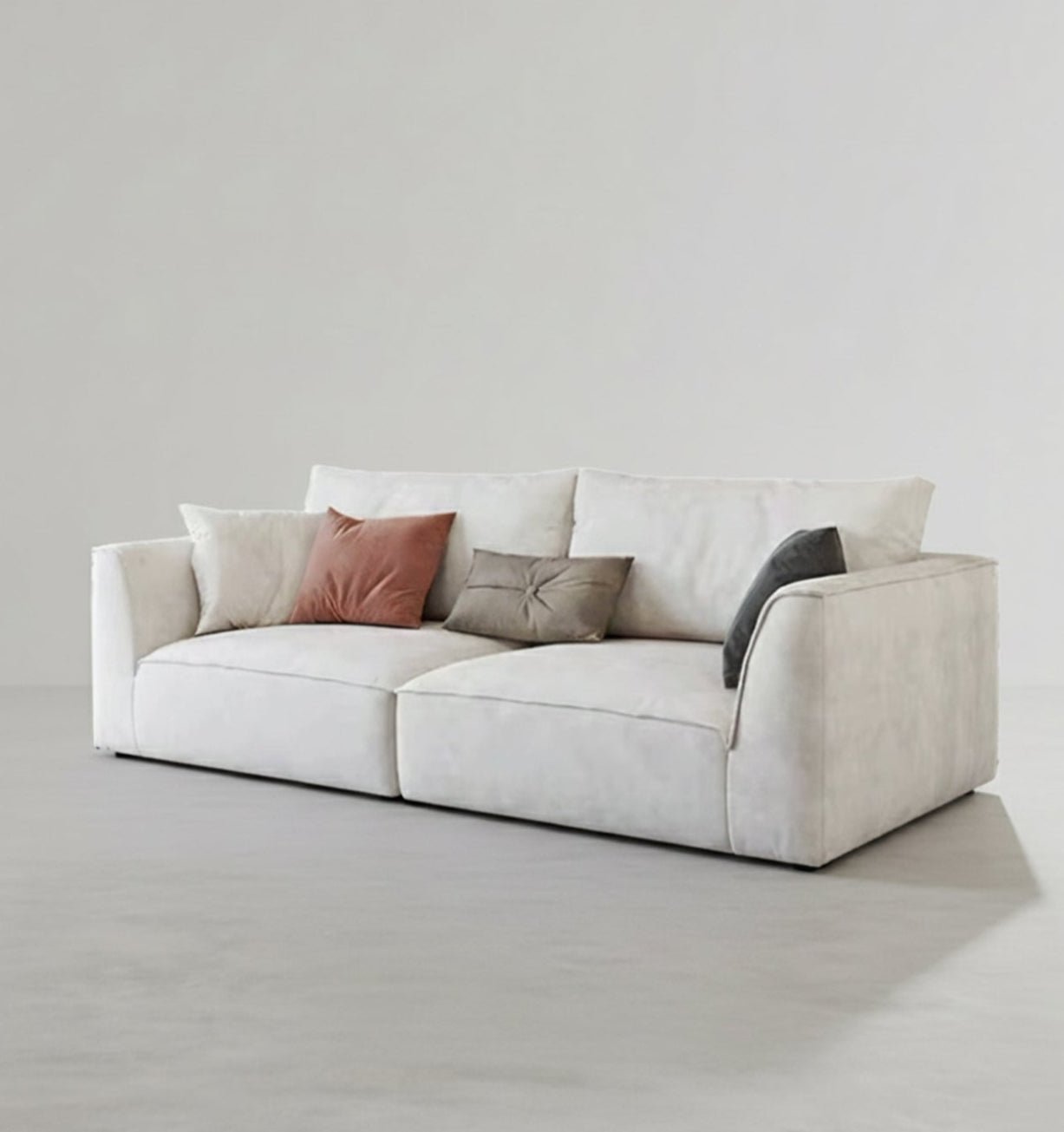 R77 Dexter Two Seater Corner Sofa, Leathaire - Miola