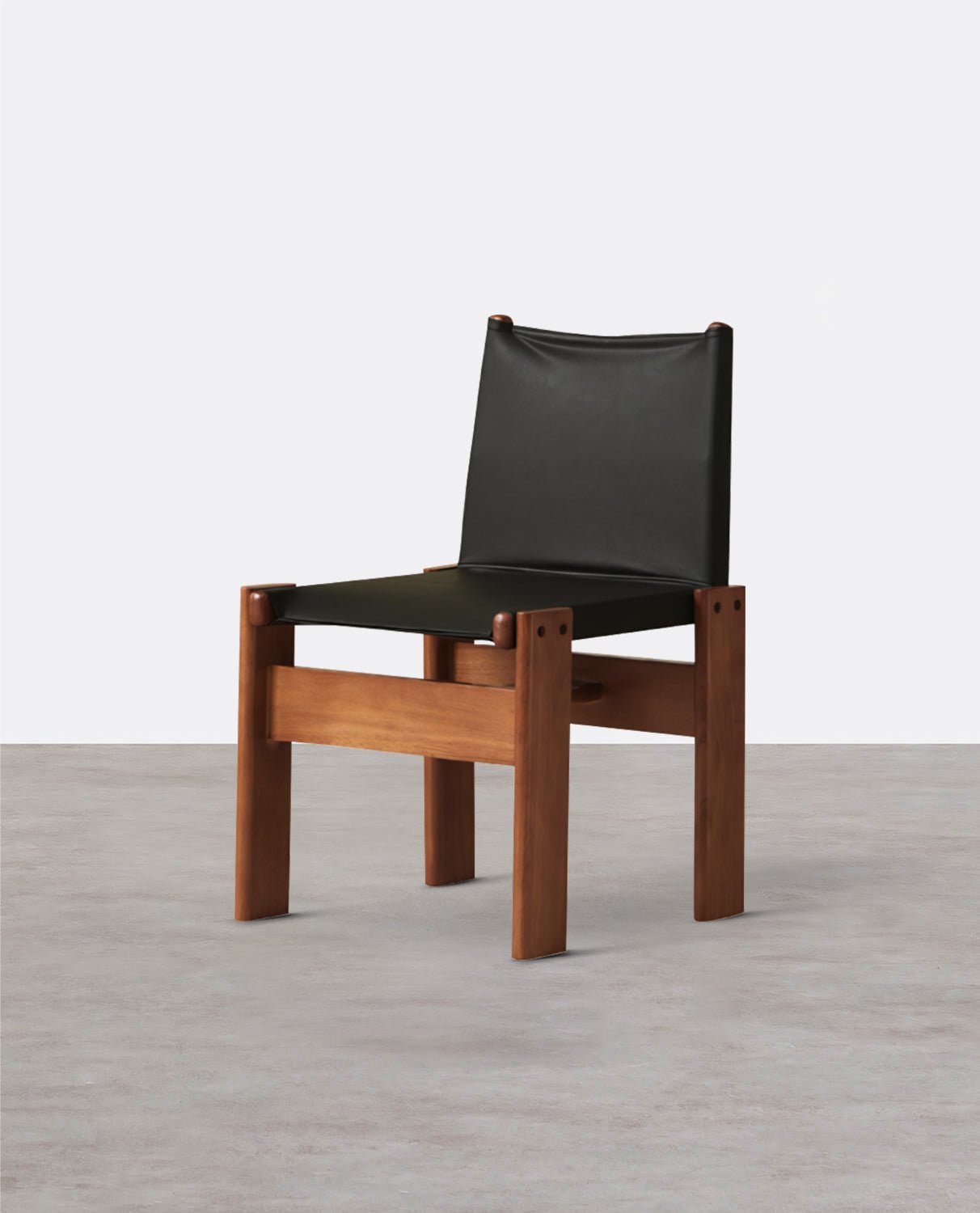 Lynette Dining Chair, PU Leather, Solid Wood - Miola