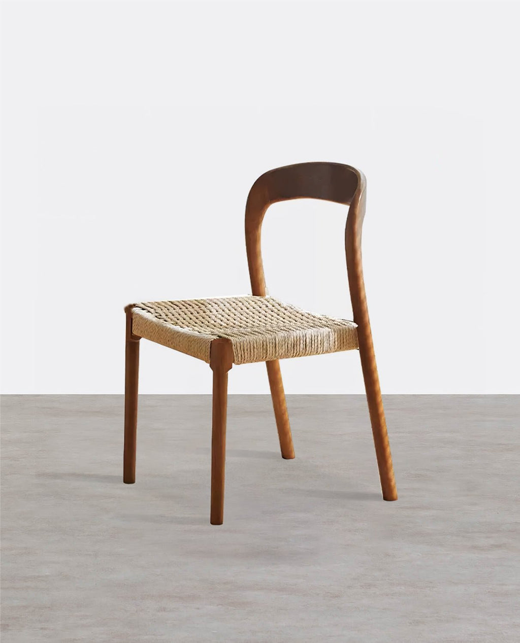 Bonnie Dining Chair, Rattan & Solid Wood - Miola