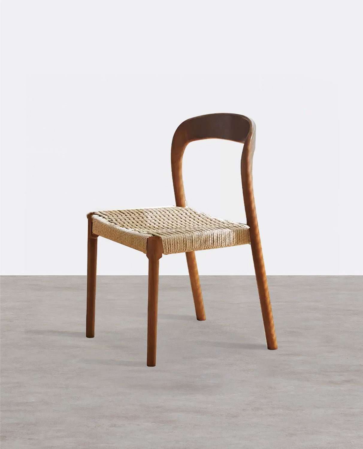 Bonnie Dining Chair, Rattan & Solid Wood - Miola