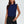 Load image into Gallery viewer, Frill Neck Blouse Top In Navy
