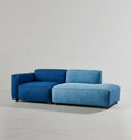 Chul Two Seater Sofa, Modular Sofa, Blue - Miola