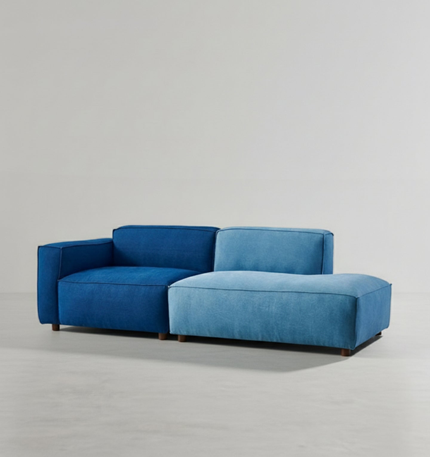 Chul Two Seater Sofa, Modular Sofa, Blue - Miola
