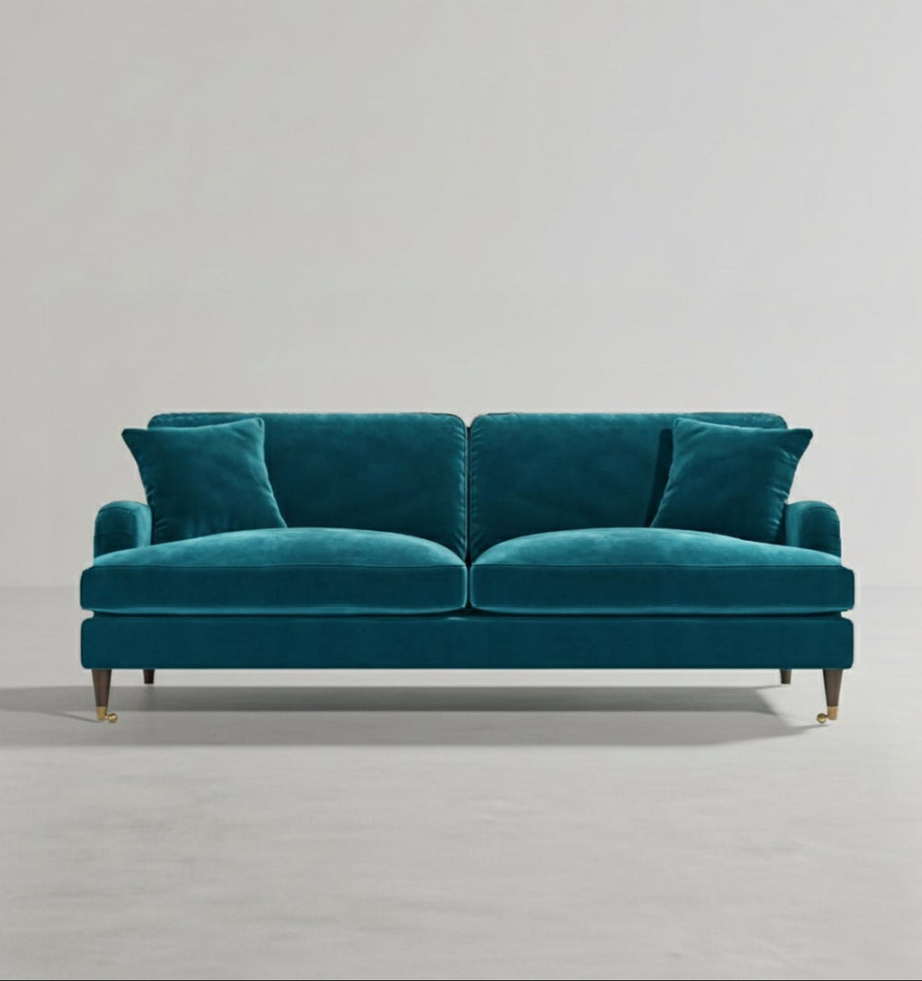 Ismail Two Seater Sofa, Loveseat, Velvet - Miola