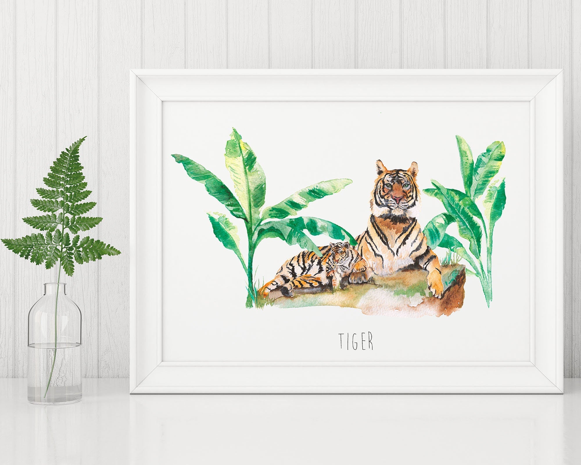 Tiger Watercolour Art Print