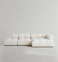 Lysander Velvet Module Three Seater, Four Seater, Five Seater Sofa, Corner Sofa, White - Miola