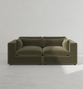 Makhmudov Loveseat Sofa, Two Seater Sofa, Velvet - Miola