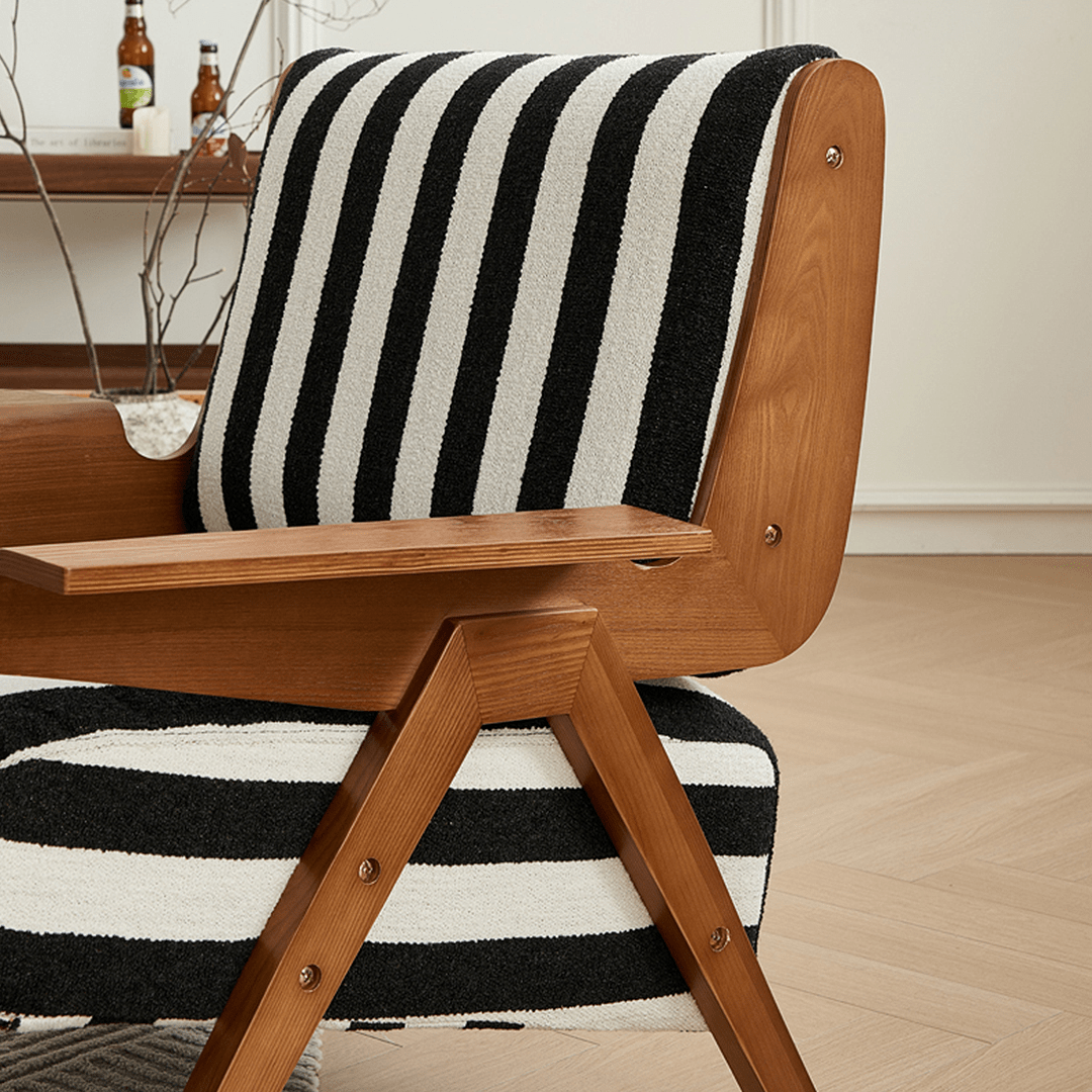Alba Armchair Vintage, Armchair With Wood, Solid Wood - Miola