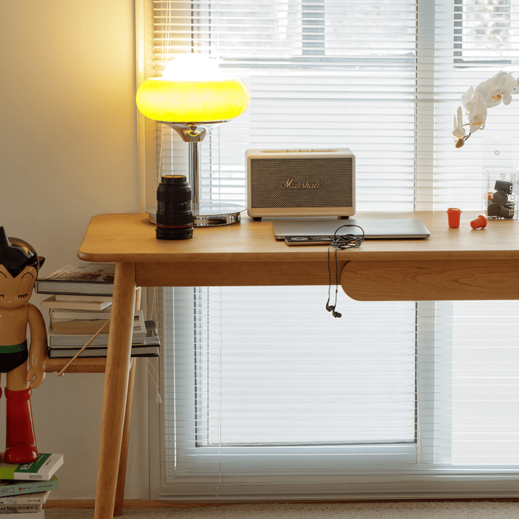 Y72 Oak Office Desk, Three Woods Available - Miola