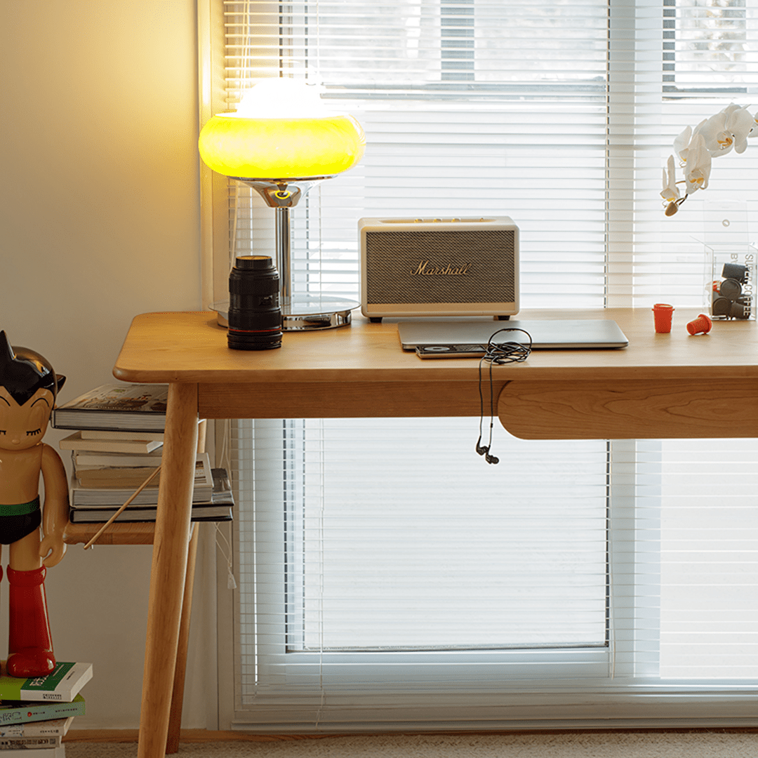 Y72 Oak Office Desk, Three Woods Available - Miola