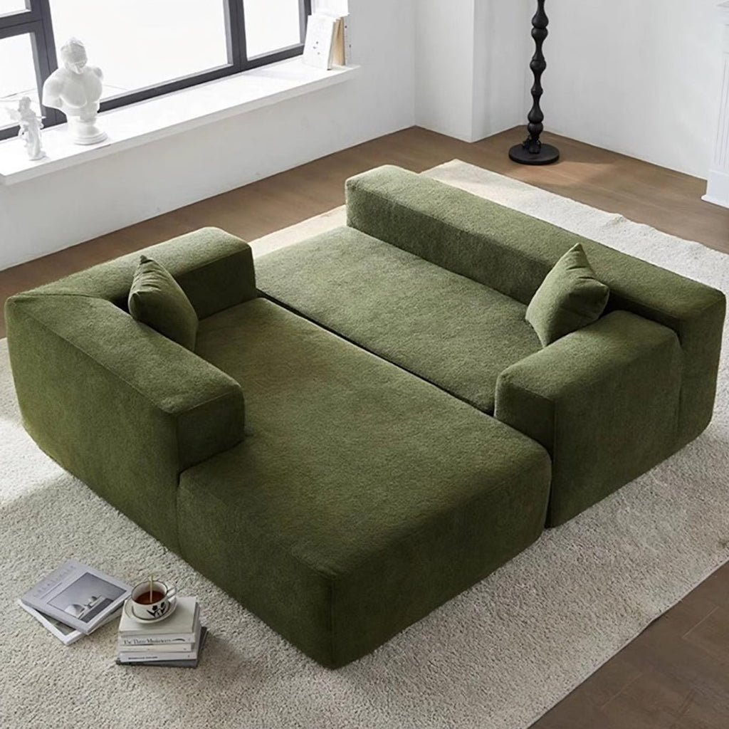 Ortega Modular Sofa Bed, Three Seater Corner Sofa Bed, Boucle - Miola