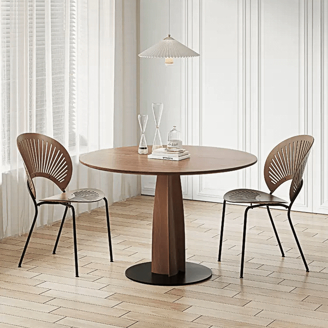 Seraphina Round Dining Table, Solid Wood - Miola