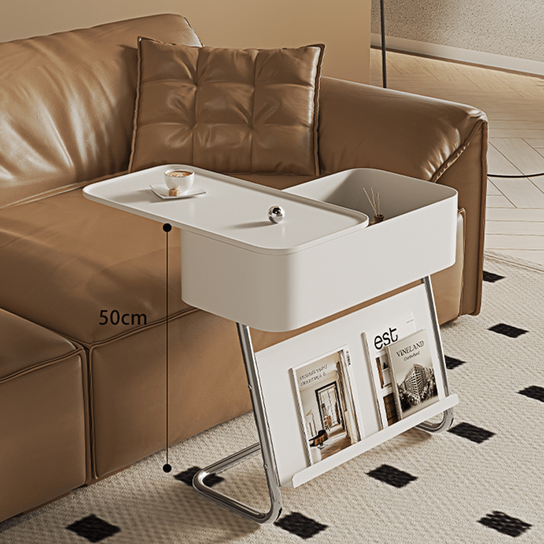 Nikolas Side Table With Storage, Black - Miola