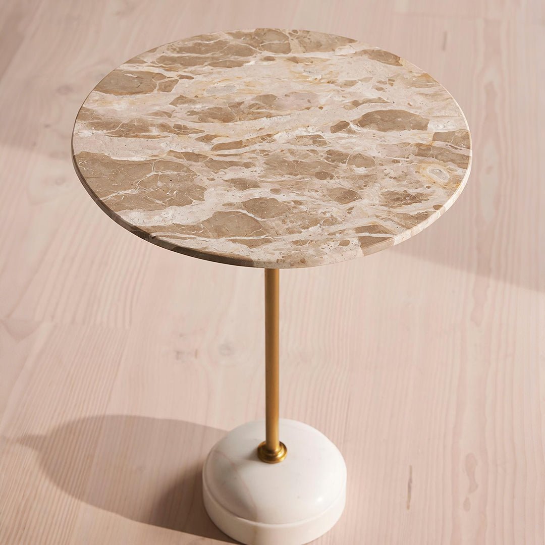 Cameron Side Table, Marble - Miola