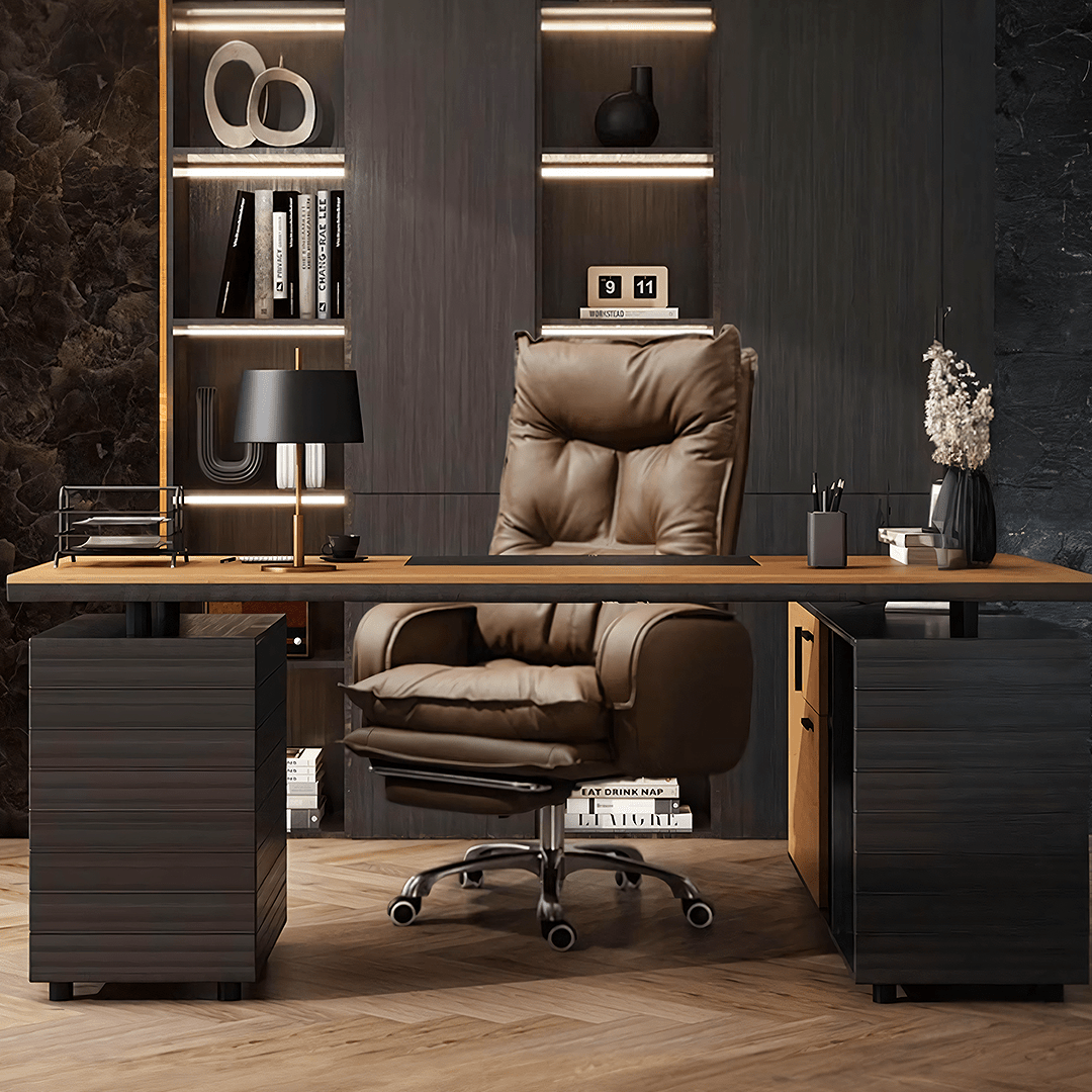 Manaia Recliner Office Chair With Footrest, Swivel - Miola