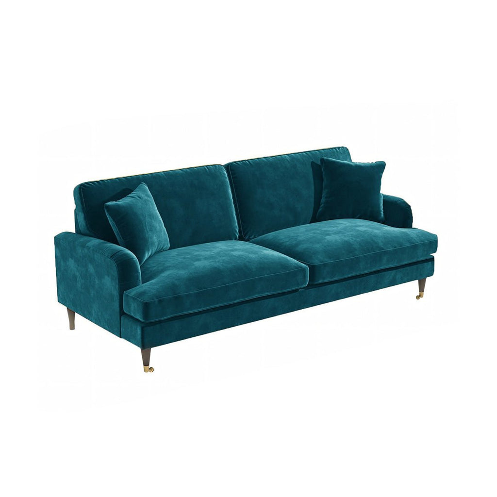 Ismail Two Seater Sofa, Loveseat, Velvet - Miola