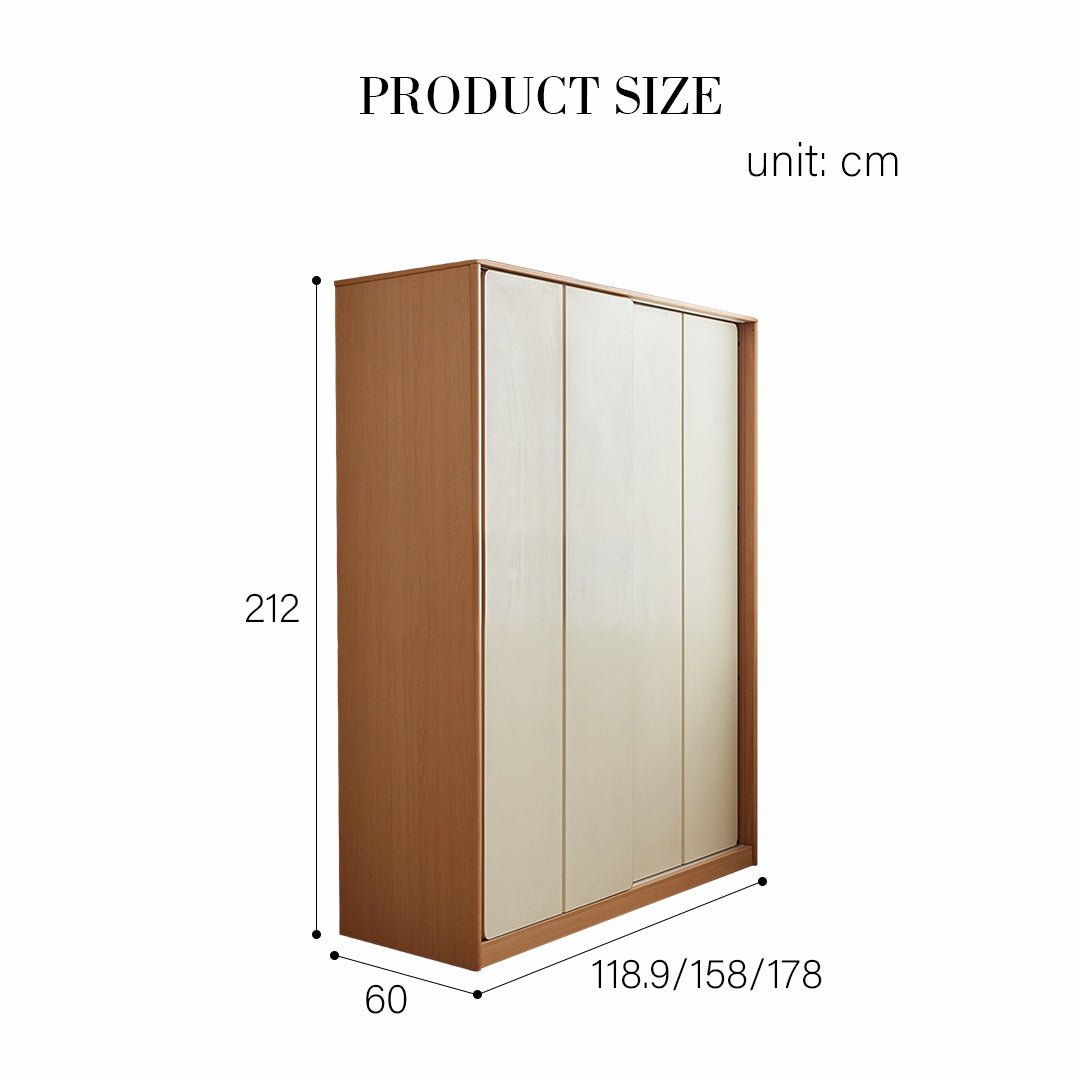 Soriano Sliding Door Wardrobe, Wood - Miola