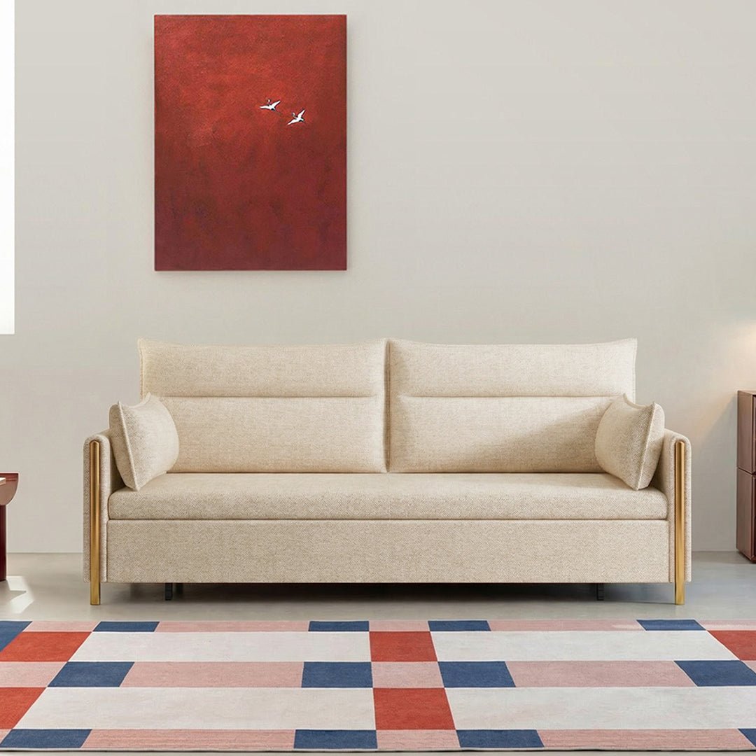 SB122 Two Seater Sofa Bed, Linen - Miola