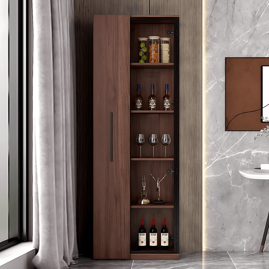Wavecrest Cocktail Cabinet, Bar With Doors, Wood - Miola