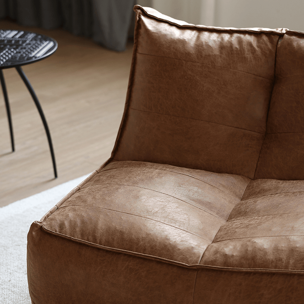 Nalany Lazybag style Bean Bag, Leathaire - Miola
