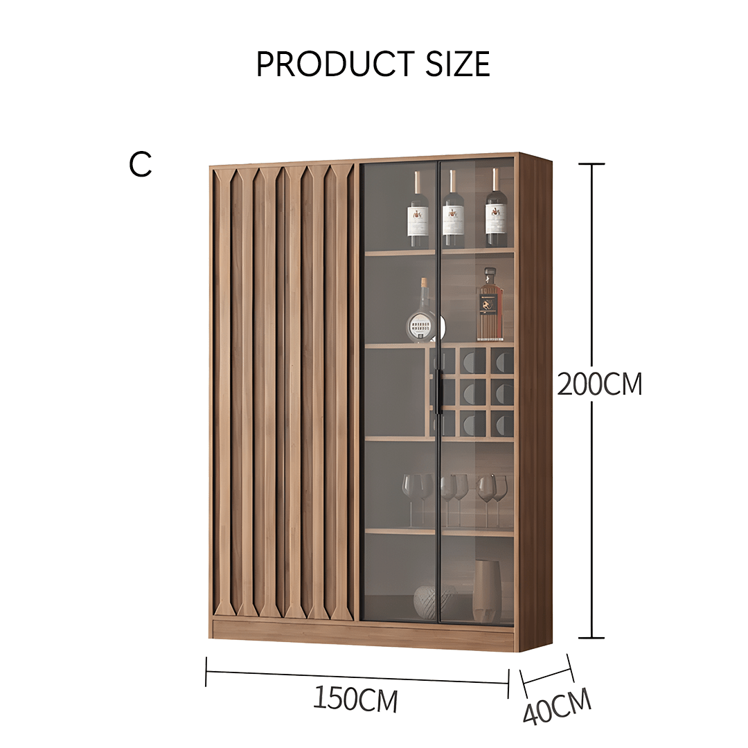 Dory Wine Cabinet, Solid Wood, More Sizes - Miola