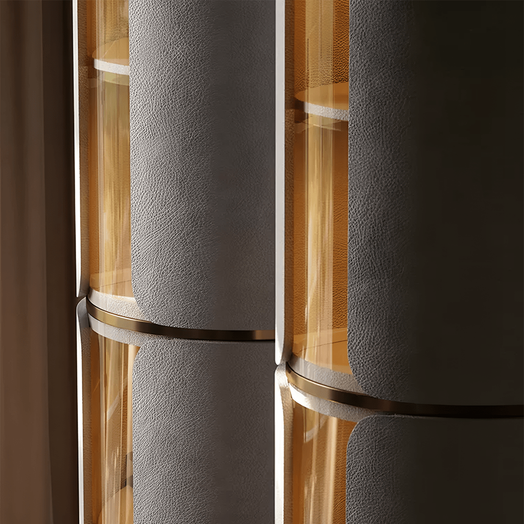 Triton Wine Rack And Wine Cabinet, Leather - Miola