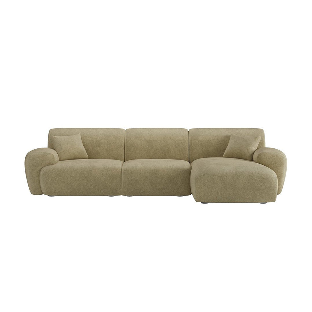 Khatri Three Seater Corner Sofa, Chenille - Miola