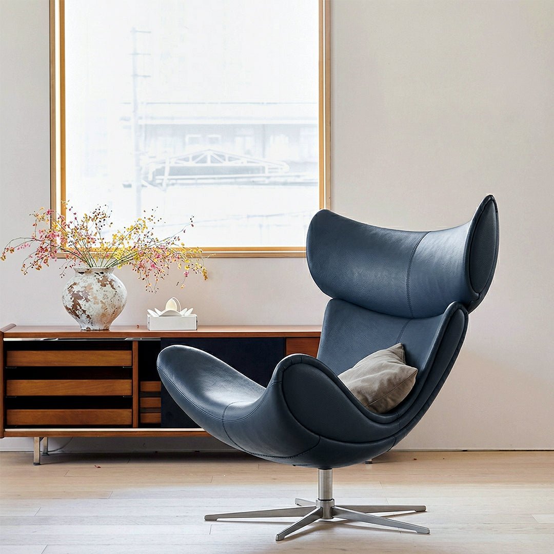 Imola Chair And Ottoman, Star Legs & Frame Legs - Miola