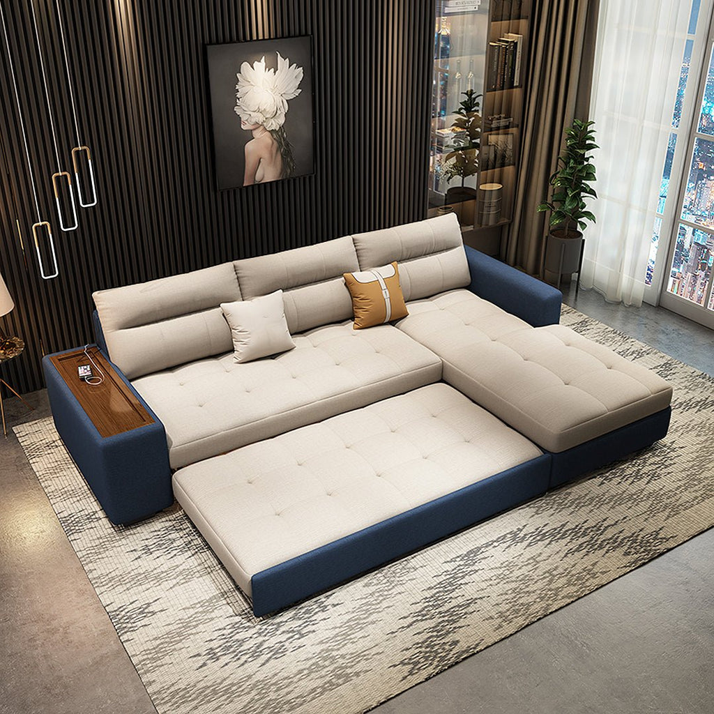 Lobo Sectional Sofa With Storage, Chaise Lounge Sofa Bed - Miola