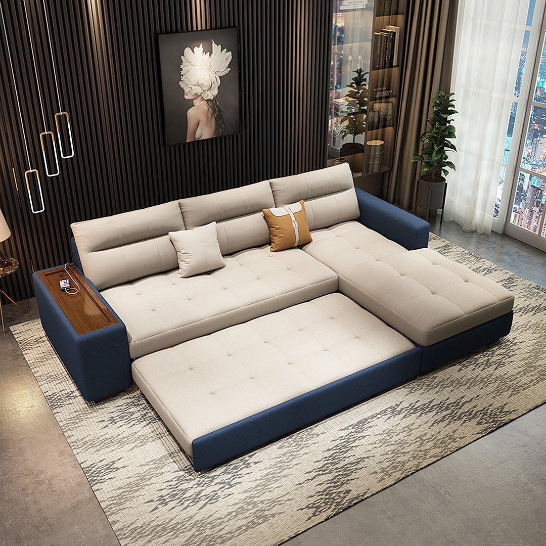 Lobo Sectional Sofa With Storage, Chaise Lounge Sofa Bed - Miola
