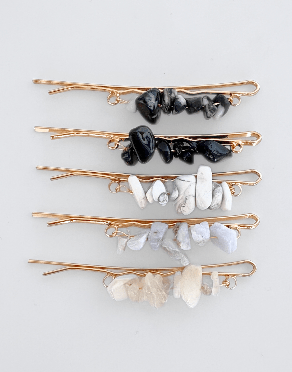 Stone Pins/ Black / Hair Pins - Miola