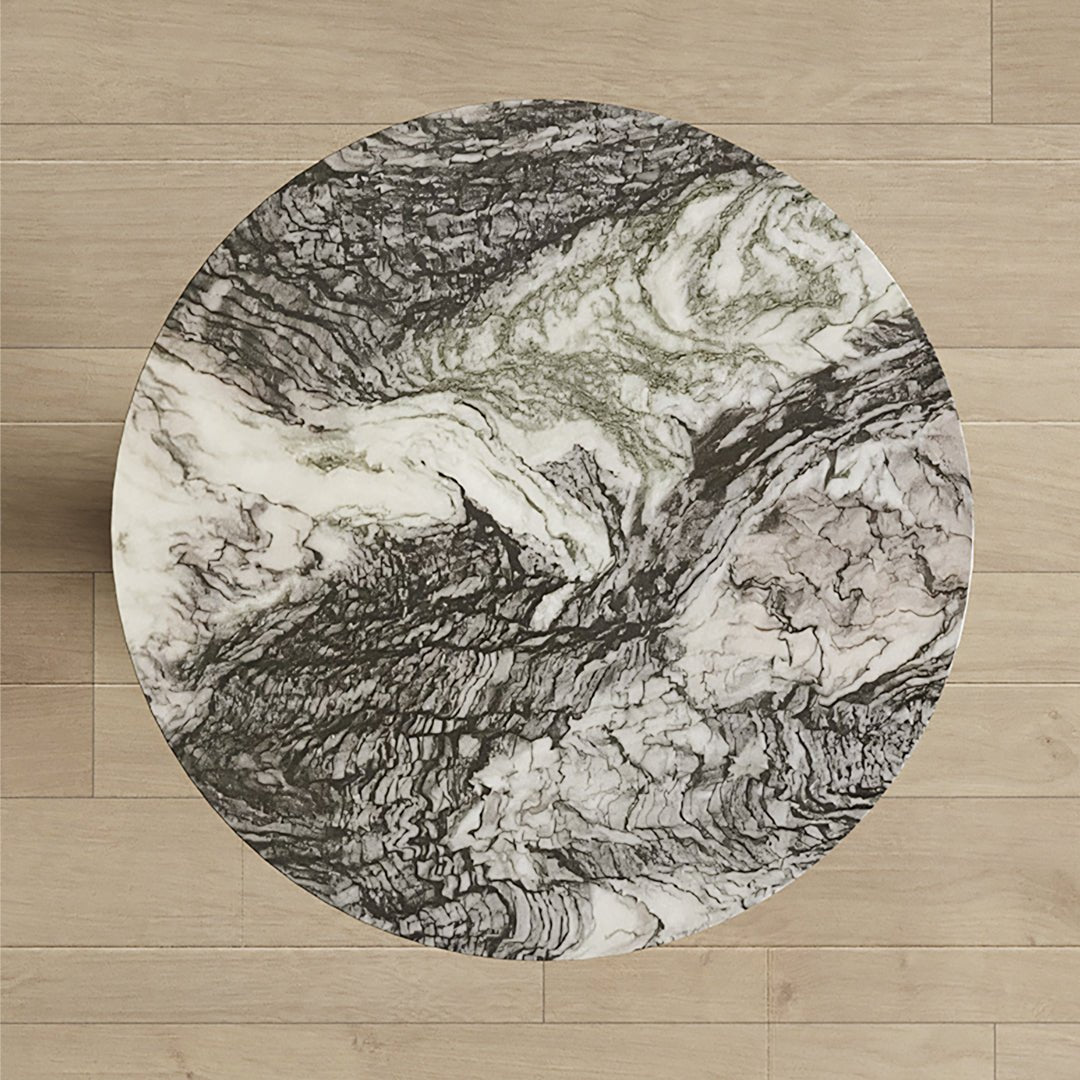 Echevarria Round Side Table, Marble - Miola