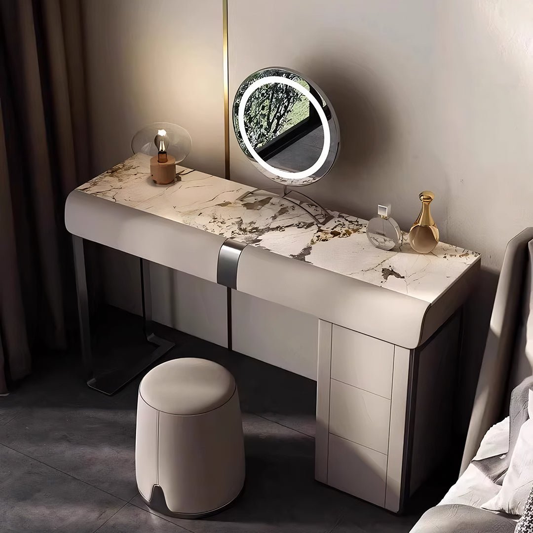 Nisha Dressing Table, Vanity Table With LED Mirror - Miola