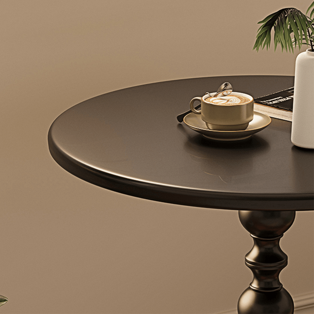 Xanthe Small Round Side Table, Black or White - Miola