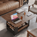 Ariana Lift Up Table, Foldable Coffee Table With Storage & Casters - Miola